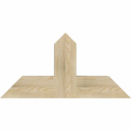Ekena Millwork Portland Rough Sawn Timber Gable Bracket, Douglas Fir, 36"W x 18"H x 6"D x 6"F, 12/12 Pitch GBW036X18X0606POR00RDF